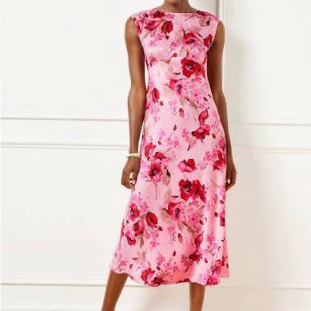 Women’s Talbots Floral Dress Sleeveless New NWT 16 Midi